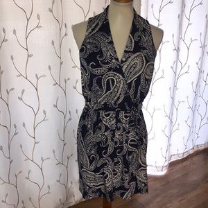 Navy Blue and White Dress